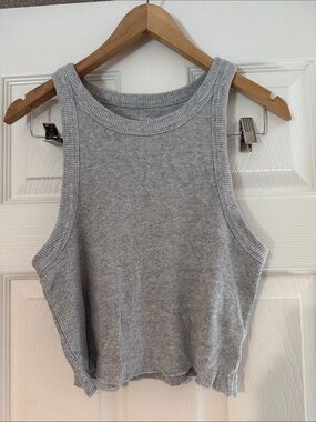 Aerie Women's Ribbed Tank Top - Light Gray